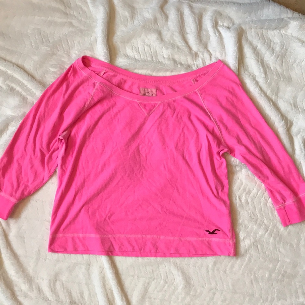 hot pink hollister shirt